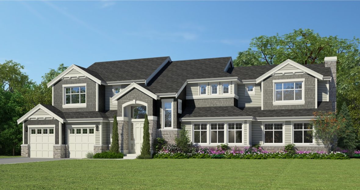 Image of the exterior of a John Buchan Homes custom home